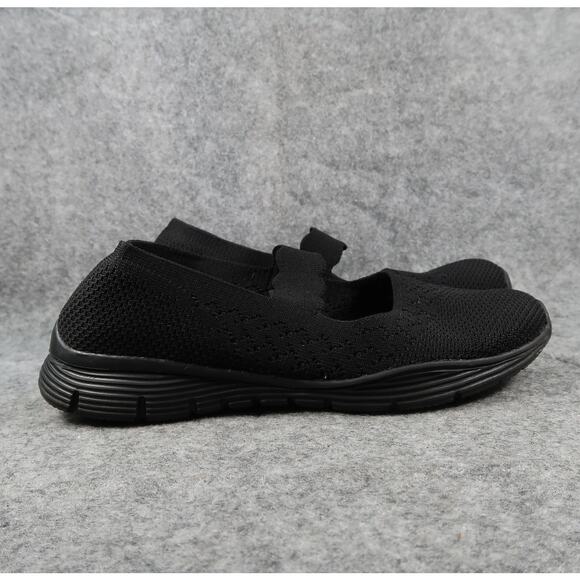 Skechers Shoes Womens 8 Mary Jane Slip On Knit Power Hitter Memory Foam Comfort - Picture 1 of 12